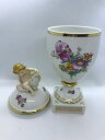 ̵ۥåʡĴƫ쥢륳ڥϡ󥶥եեåȳΤ˥ӥRARE Royal Copenhagen Saxon Flower Footed Covered Urn Vase Cherub on lid #1