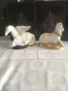 Royal Crown Derby Mythical Beasts Pegasus And Unicorn ロイヤルクラウンダービー神話獣ペガサスとユニコーン※注意※NYからの配送になりますので2週間前後お時間をいただきます。人気の商品は在庫が無い場合がございます。ご了承くださいませ。サイズの種類の商品は購入時の備考欄にご希望のサイズをご記載ください。　携帯メールでの登録ですと楽天からのメールが届かない場合がございます。