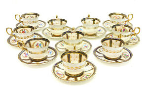 キッチン用品・食器・調理器具・陶器　パラゴンボーンチャイナイングランド磁器カップソーサー、フローラルブーケ、10 Paragon Bone China England Porcelain Cup &amp; Saucers, Floral Bouquets, c.1930
