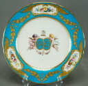 Minton Hand Painted Cherubs Armorial Monogram Turquoise Floral &amp; Gold Plate Bミントンハンド塗装ケルブアーモニアルモノグラムターコイズフローラルゴールドプレート※注意※NYからの配送になりますので2週間前後お時間をいただきます。人気の商品は在庫が無い場合がございます。ご了承くださいませ。サイズの種類の商品は購入時の備考欄にご希望のサイズをご記載ください。　携帯メールでの登録ですと楽天からのメールが届かない場合がございます。