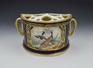 【送料無料】キッチン用品・食器・調理器具・陶器 ブロア期間ダービー磁器ブーポドソンエキゾチックな鳥Bloor Period Derby Porcelain Bough Pot Dodson Exotic Birds c.1815
