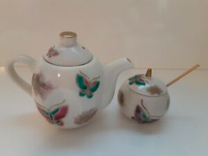 【送料無料】キッチン用品・食器・調理器具・陶器　ヴィンテージ磁器調味料セットディスペンサーバタフ..