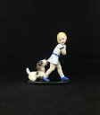 【送料無料】キッチン用品・食器・調理器具・陶器　犬と遊ぶ金シャイダーフィギュア若い女の子Goldscheider Figurine 6853 Young Girl Playing with Dog