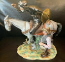 【送料無料】キッチン用品・食器・調理器具・陶器　ヴィンテージカポディモンテフィギュアドンキホーテサンチョパンザバイクッチレアVINTAGE CAPODIMONTE Figurine Don Quixote &amp; Sancho Panza By Cucci 3173 RARE