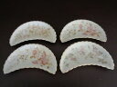 yzLb`piEHEE@̎OsNt[̃Be[WZbgVintage Set of Four Crescent Bone Dishes Pink Floral