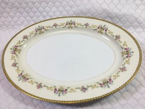【送料無料】キッチン用品・食器・調理器具・陶器　ヴィンテージ美しいノリタク中国オーバル大盛り合わせの花を提供Vintage Beautiful Noritake M China Oval Large 12 x 16 Serving Platter Flowers