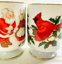 yzLb`piEHEE@tgNX}X}OJbvbhJ[fBi~XT^N[Xz[2 Lefton Porcelain Christmas Mugs Cups Red Cardinal Mr &amp; Ms Santa Clause Holly