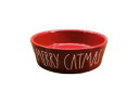 【送料無料】キッチン用品・食器・調理器具・陶器 ホリデークリスマスメリーキャッツレッドキャットディッシュボウルフードウォーターRAE DUNN Holiday ...