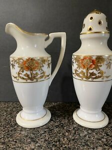 【送料無料】キッチン用品・食器・調理器具・陶器　ノリテーシロップと砂糖の朝食セットパターン赤ゴールドフラワーNoritake Syrup and Sugar Breakfast Set　pattern 42200 Red & Gold flower