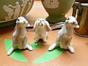【送料無料】キッチン用品・食器・調理器具・陶器　×ロモノソフウサギ約同様のロモノソフスパニエル2 x LOMONOSOV Rabbits　Approx 4cm. + similar Lomonosov Spaniel