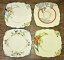 ̵ۥåʡĴƫեȥ󥵥󥺥ǥեǥ󥹥ƥǥȥץ졼GRAFTON & SONS LOT OF 4 DIFF VTG DESIGNS 7 SQUARE TEA B&B DESSERT PLATES EUC