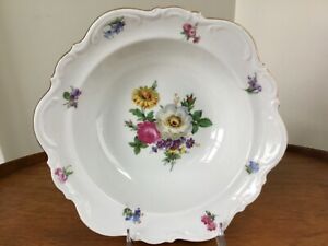 ̵ۥåʡĴƫơߥåƥƥޥե륵ӥ󥰥ܥ?ɥ?饦Vintage MITTERTEICH MEISSEN FLORAL Serving Bowl ~ Germany ~ 9 3/4 Round