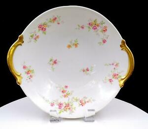 ̵ۥåʡĴƫ⡼ե󥹥٥ʥɡְڥܥLIMOGES FRANCE L BERNARDAUD CO FLORAL 10 1/8 HANDLED VEGETABLE BOWL 1900-1914