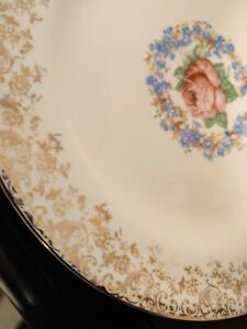 【送料無料】キッチン用品・食器・調理器具・陶器　エッグシェルノーチラス米国東中国ゴールドトリムブレッドプレートセットEggshell Nautilus USA J45N5 Eastern China Gold Trim Bread Plates 6in set of 5