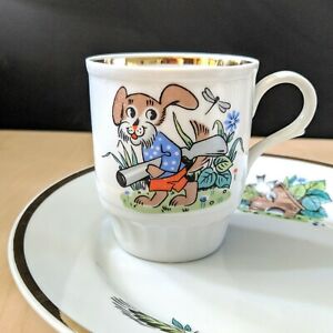 【送料無料】キッチン用品・食器・調理器具・陶器　ヴィンテージの子供用カップとプレート、東ヨーロッパのサービングセット。Vintage child's cup and plate, Eastern European serving set.(3)