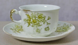 ̵ۥåʡĴƫƥꥫ⡼ƥåץO.C.C.O, ANTIQUE AMERICAN LIMOGES Tea Cup & Saucer