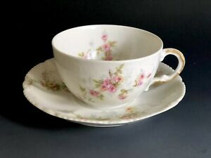 ̵ۥåʡĴƫƥɥϥɡ⡼塦ե󥹡ƥåץåAntique Theodore Haviland Limoges France Teacup & Saucer Set