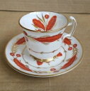 yzLb`piEHEE@Be[WC`FV[f~^bZeB[JbvS[hbhԍtVintage ROYAL CHELSEA Demitasse Tea Cup - Gold &amp; Red - Numbered