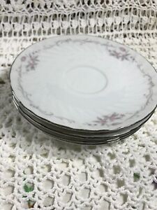 【送料無料】キッチン用品・食器・調理器具・陶器　ゴールドスタンダードピンクローズ純正ファイン磁器ソーサーGold Standard Pink Roses Genuine Fine Porcelain 4 Saucers(3)
