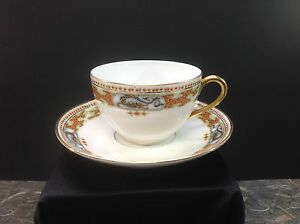 ̵ۥåʡĴƫ⡼弧ƥåץåT.V. Limoges Porcelain Tea Cup & Saucer Set