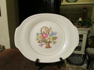 【送料無料】キッチン用品・食器・調理器具・陶器　クロスステッチバスケット、プラッター、サレムチャイナ株式会社を提供しています。 VTG CROSS-STITCH BASKET P. P., SERVING PLATTER, SALEM CHINA CO.