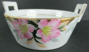 ̵ۥåʡĴƫΥ꥿쥢Хդ֤ХåפNORITAKE AZALEA HAND PAINTED CHINA BUTTER TUB w/INSERT RED BACK STAMP #19322
