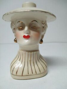 【送料無料】キッチン用品・食器・調理器具・陶器　ヴィンテージセラミック磁器ヘッドス香水瓶Vintage Ceramic Porcelain Headvase #25 - Perfume Bottle