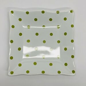 ̵ۥåʡĴƫޥե㥤ʥɥåƥ꡼󥹥ǥڥץ졼(4) Beautiful 222 Fifth Fine China Dotty Green Square Dessert/Appetizer Plates