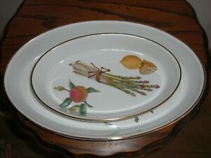 【送料無料】キッチン用品・食器・調理器具・陶器　ロイヤルウスター・エヴェシャムゴールドオーバルオーブン料理セット、SET OF 2 ROYAL WORCESTER EVESHAM GOLD OVAL OVEN DISHES,(3)