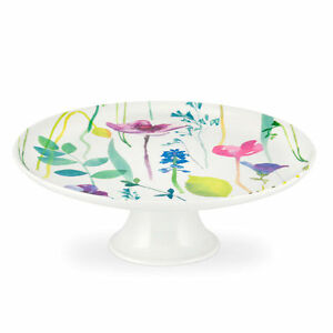 【送料無料】キッチン用品・食器・調理器具・陶器　ポートメイリオンウォーターガーデンケーキスタンドタグ付き新しいPortmeirion WATER GARDEN Cake Stand 9-3/4 New with Tags