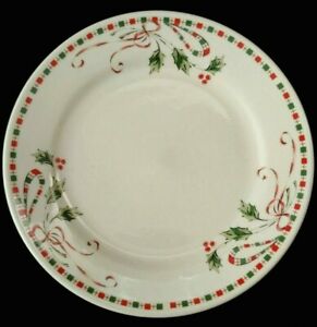 ̵ۥåʡĴƫ֥Τˤꥹޥѥ󥵥ץ졼ȤΥåSET OF 4 GIBSON FESTIVE TRADITIONS CHRISTMAS BREAD / SALAD PLATES 6 3/4