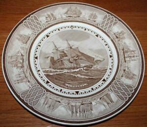 【送料無料】キッチン用品・食器・調理器具・陶器　ウェジウッドブラウンアメリカンセーリングシッププレートディナープレートWedgwood Brown The American Sailing Ship Plates SOMERS 10.75 Dinner Plate