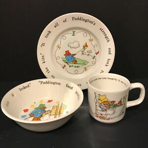 ̵ۥåʡĴƫѥǥȥ٥ʡꥦåȥݡȥץ졼ȥܥȥޥåPaddington Bear Nursery Ware Set 1984 Coalport Plate Bowl and Mug