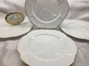 【送料無料】キッチン用品・食器・調理器具・陶器　シェリー・デインティ・リージェンシーテニスサンドイッチプレートゴールドトリムSHELLEY　DAINTY　REGENCY　8 TENNIS / SANDWICH　PLATE　-　GOLD TRIM