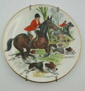 【送料無料】キッチン用品・食器・調理器具・陶器　馬ハウンドライダーフォックスハント農村ランドーゴクラフトお土産イングランドプレートHorse Hound Rider Fox Hunt Rural Llandogo Crafts Souvenir England Plate