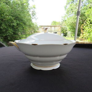 ̵ۥåʡĴƫץ塼꡼⡼弧󥿥˥ۥ磻ȤȥSoup Tureen Limoges Porcelain Lanternier White And Gold