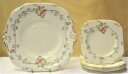 yzLb`piEHEE@I[hCsNt[`CiThCb`pv[g}b`OTChv[gOld Royal Pink Flower China Sandwich / Bread Plate 9 4x Matching Side Plates