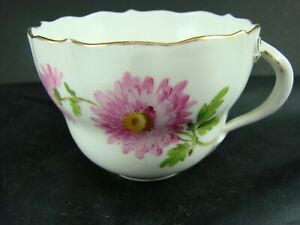 ̵ۥåʡĴƫޥ㥳ҡå׼˥꡼MEISSEN TEA / COFFEE CUPHAND PAINTED FLOWERS - VERY CLEAN