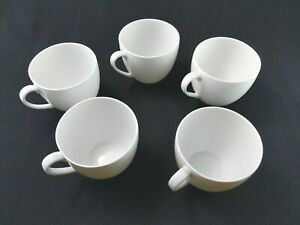 【送料無料】キッチン用品・食器・調理器具・陶器　ホワイトモダンロットコーヒーティーカップシェーンヴァルトファインドイツ磁器White Modern lot of 5 coffee tea Cups Schonwald fine Germany porcelain