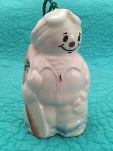 【送料無料】キッチン用品・食器・調理器具・陶器　ベレク雪だるまスキークリスマスベルオーナントBell..