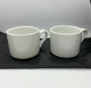 【送料無料】キッチン用品・食器・調理器具・陶器 ダンスクビストロオールホワイトコーヒーティーココアマグカップオンスポルトガル製のセットSet Of 2 Dansk Bistro All White Coffee Tea Cocoa Mugs Cups 8oz Made In Portugal(3)