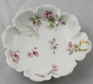 【送料無料】キッチン用品・食器・調理器具・陶器　ハビランドコリモージュピンクワイルドローズコンディメントレリッシュボウルシュライガーHaviland & Co Limoges Pink Wild Rose Condiment Relish Bowl 6-5/8 Schleiger 2