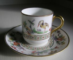 ̵ۥåʡĴƫ쥢٥ʥɡɡѥˡ⡼奯졼ǥߥååפӥRare Bernardaud & Co. Limoges Crane Demitasse Cup (and Saucer)