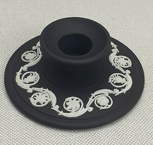 ̵ۥåʡĴƫåɥ֥å㥹ѡɥۥƥåͥ줿Wedgwood Black Jasperware Candle Holder StickExcellent Condition