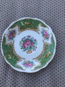 yzLb`piEHEE@{[g[Y\[T[O[sNzCgt[Vtg Bone China 1850 EB FOLEY Montrose SAUCER, Green Pink ,White, Floral, Birds