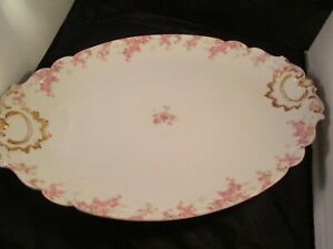 ̵ۥåʡĴƫ⡼奢ƥ㡼륺եɥϥӥɥԥ󥯥եץåLIMOGES ANTIQUE GDA CHARLES FIELD HAVILANDPINK FLORAL15 Platter