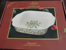 【送料無料】キッチン用品・食器・調理器具・陶器　レノックスホリデーラージスクエアベーカーLENOX HOLIDAY LARGE SQUARE BAKER 11 1/4