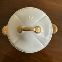 【送料無料】キッチン用品・食器・調理器具・陶器 ヴィンテージジョルジュブライアールコキールドールオーブンウェアゴールドラウンドキャセロールディッシュリッドVin...
