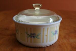 ̵ۥåʡĴƫޡ֥꡼ѥååդΥ饦ɥС㥻ǥåPfaltzgraff Summer Breeze 1 Qt. Round Covered Casserole Dish with Pyrex Lid VGUC