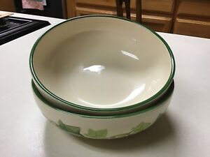 【送料無料】キッチン用品・食器・調理器具・陶器　フランシスカンアイビー野菜ボウルセットカリフォルニアヴィンテージのセットSET OF 2 FRANCISCAN IVY 7 Vegetable Bowl Set CALIFORNIA USA VINTAGE(3)